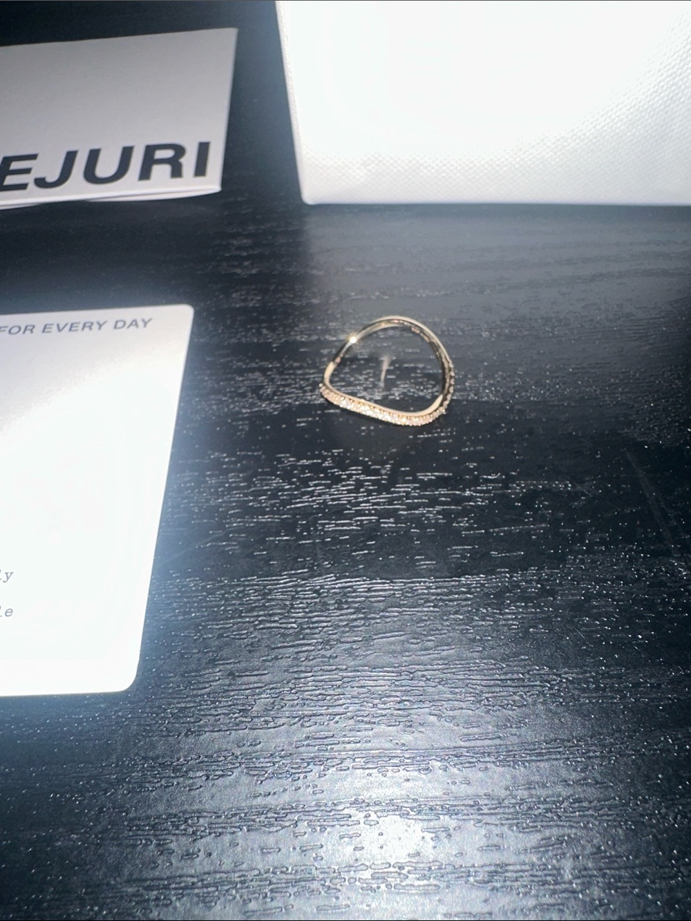 Mejuri Dôme Figure Pavé Diamond Ring w/Receipt Attached (last slide) - Picture 2 of 8